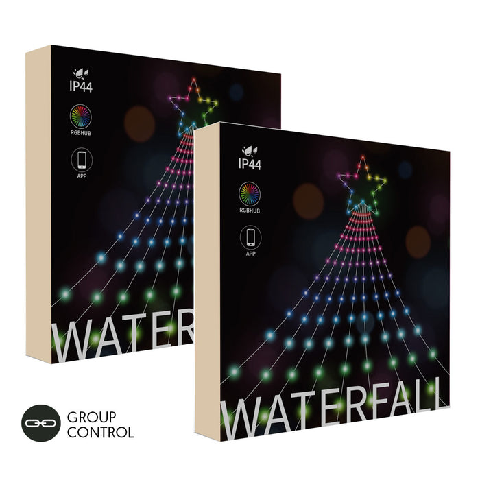 Waterfall Christmas Decorations Star String Lights