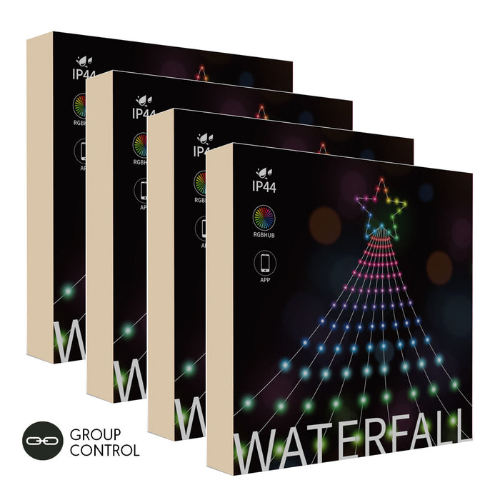 Waterfall Christmas Decorations Star String Lights