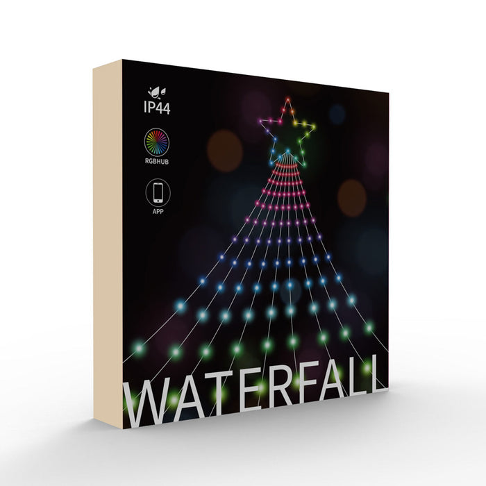 Waterfall Christmas Decorations Star String Lights